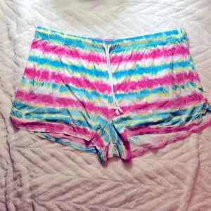 Tie Dye Soft Cotton Blend Sleep Shorts